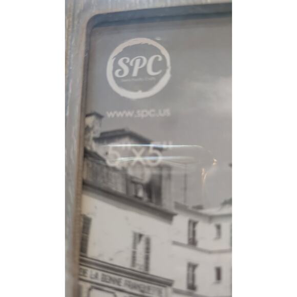 NWT NIP Wood-Grain Panel Look Picture Frame Gray 5 X 5 Inch Square Shelf Wall - Picture 2 of 4